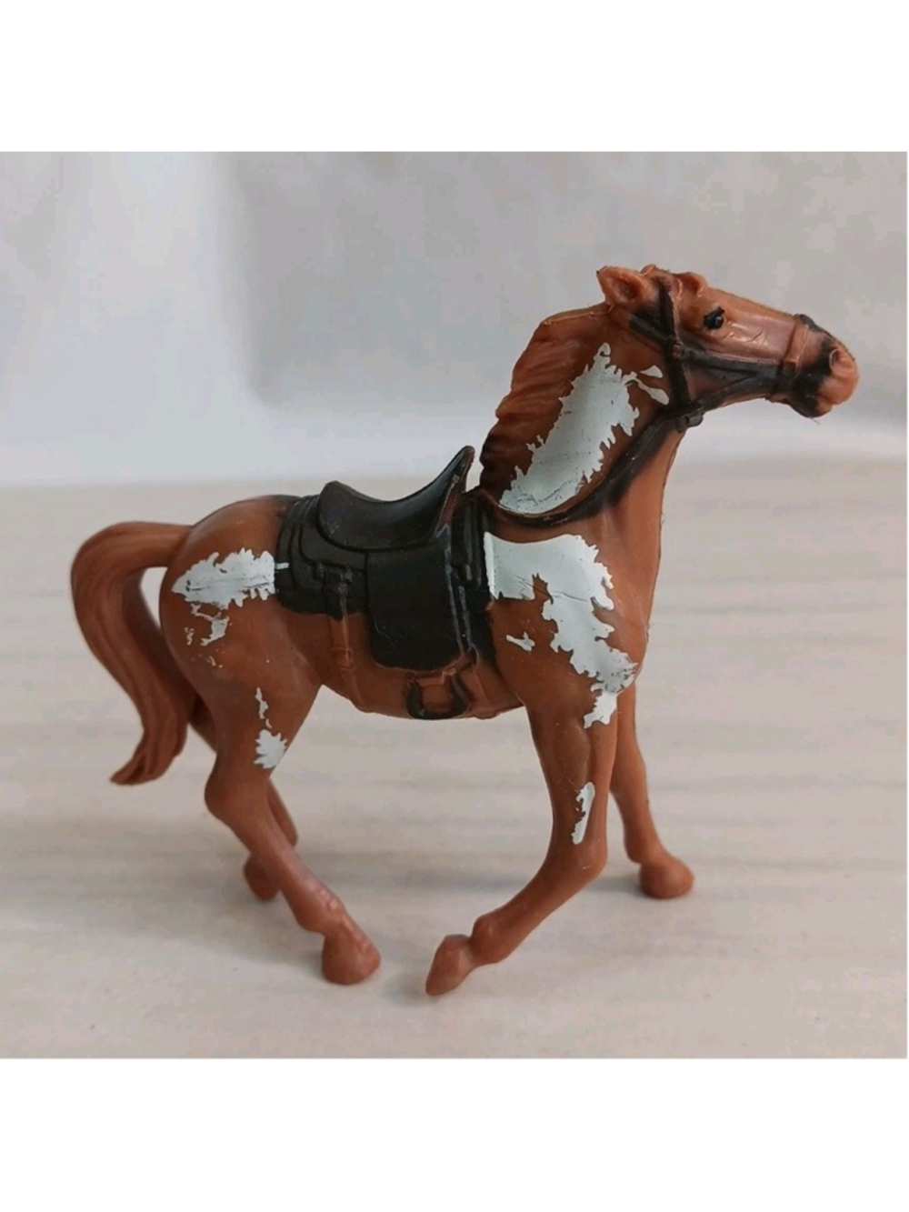 Popak New Ray Plastic Toy Horses Brown & Pinto PVC Figures Cake Toppers